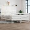 Bed Frame Solid Wood Pine 160x200 cm White Colour white Size 160 x 200 cm 