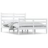 Solid Wood Pine Bed Frame 160x200 cm - White - HipoMarket