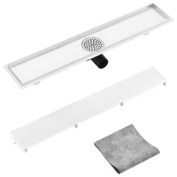 Stylish 2-in-1 Shower Drain - Stainless Steel 73x14 cm