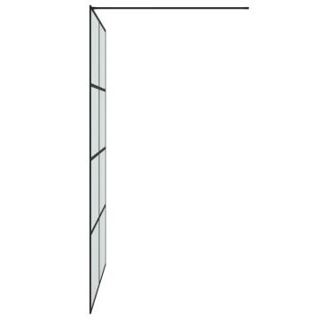 Walk-in Shower Wall Black 140x195 cm - Modern ESG Glass