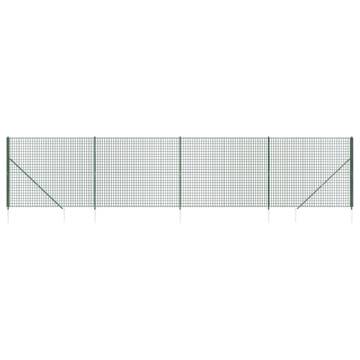 Wire Mesh Fence with Spike Anchors Green 1.8x10m - Safe & Durable