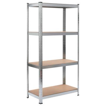 Storage Shelf Silver 80x40x160 cm - Durable Steel & MDF