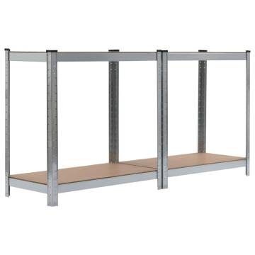 Storage Shelf Silver 80x40x160 cm - Durable Steel & MDF