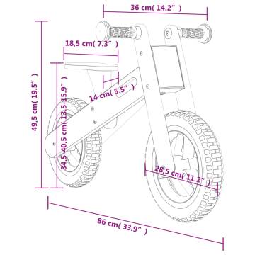 Blue Printed Balance Bike for Children | Hipomarket UK