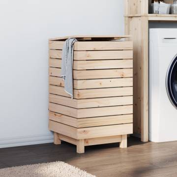 Solid Pine Laundry Basket - Stylish & Practical Storage