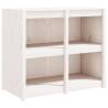 Outdoor Kitchen Cabinet - White Solid Pine - 106x55x92 cm