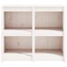 Outdoor Kitchen Cabinet - White Solid Pine - 106x55x92 cm