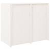 Outdoor Kitchen Cabinet - White Solid Pine - 106x55x92 cm