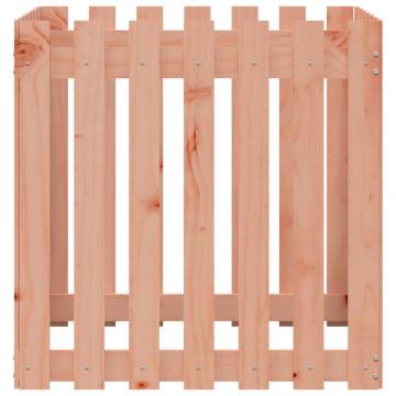 Garden Planter with Fence Design | Solid Douglas Wood 70x70cm