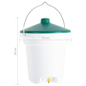 Poultry Drinker with Nipples 12 L - Clean Water for Chickens