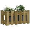 Garden Planter with Fence Design - Impregnated Pine Wood