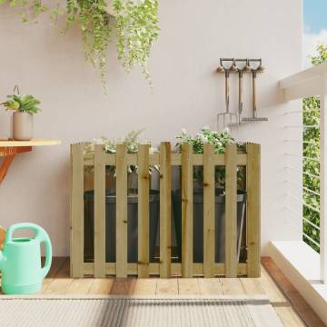 Garden Raised Bed with Fence Design - 100x50x70 cm Pine Wood