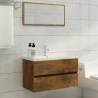 2 Piece Bathroom Furniture Set Smoked Oak Engineered Wood Colour smoked oak Number of 1 Number of Pieces 