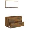 2 Piece Bathroom Furniture Set - Smoked Oak | HipoMarket