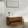 2 Piece Bathroom Furniture Set - Smoked Oak | HipoMarket