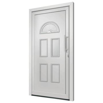 Elegant White Front Door 88x208 cm - Secure & Stylish Entry