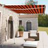 Freestanding Manual Retractable Awning 300x250 cm Orange/Brown Colour multicolour Size 300 x 250 cm Quantity in Package 1 