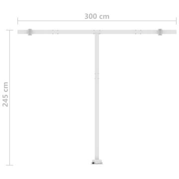 Freestanding Manual Retractable Awning 300x250 cm | Hipo Market