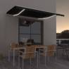 Manual Retractable Awning with LED - 400x300 cm Anthracite