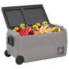 Portable Cool Box with Wheels - 60L Black & Grey - Hipomarket