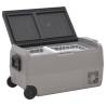 Portable Cool Box with Wheels - 60L Black & Grey - Hipomarket