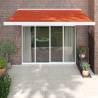 Retractable Awning Orange and Brown 3.5x2.5 m Fabric and Aluminium Quantity in Package 1 Colour orange and brown Size 350 x 250 cm 