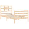 Bed Frame with Headboard - Small Single Solid Wood