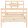 Bed Frame with Headboard - Small Single Solid Wood