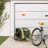 Pet Bike Trailer Green and Grey Oxford Fabric and Iron Colour green Size 133.5 x 69 x 73.5 cm 