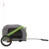 Durable Pet Bike Trailer - Green & Grey - Oxford Fabric & Iron