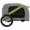 Durable Pet Bike Trailer - Green & Grey - Oxford Fabric & Iron