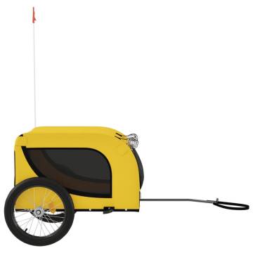 Pet Bike Trailer - Yellow & Black Oxford Fabric | HipoMarket