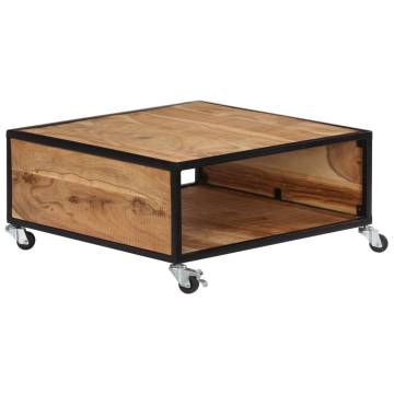 Coffee Table 70x70x32 cm - Solid Acacia Wood | Hipo Market