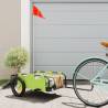 Bike Trailer Green Oxford Fabric and Iron Colour green Size 122 x 53 x 33 cm 