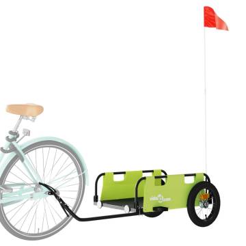 Bike Trailer - Green Oxford Fabric & Iron for All Transport Needs