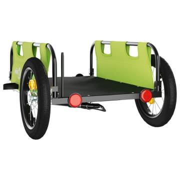 Bike Trailer - Green Oxford Fabric & Iron for All Transport Needs