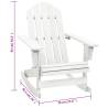 Vintage White Wooden Garden Rocking Chair | HipoMarket