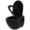 Stylish Wall-Hung Toilet - Black Ceramic Design | HipoMarket