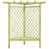 Corner Pergola with Seat - Impregnated Pinewood Garden Decor