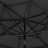 3-Tier Anthracite Parasol with Aluminium Pole - 3 m