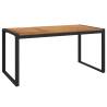 Garden Table with U-shaped Legs - Solid Acacia Wood 160x80 cm