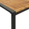 Garden Table with U-shaped Legs - Solid Acacia Wood 160x80 cm