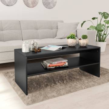 Elegant Black Coffee Table | 100x40 cm | Hipomarket