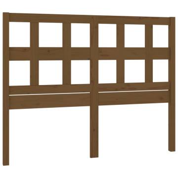 Honey Brown Solid Wood Bed Headboard - 155.5x4x100 cm