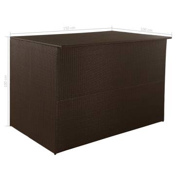 Garden Storage Box Brown 150x100x100cm - Durable & Stylish