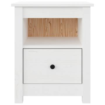 Bedside Cabinets 2 pcs White - Solid Pine Wood - Hipomarket