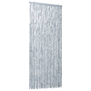 Insect Curtain White & Grey 90x220 cm Chenille - Hipomarket