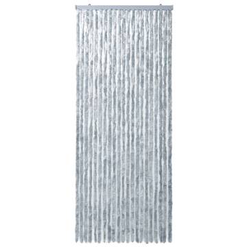 Insect Curtain White & Grey 90x220 cm Chenille - Hipomarket