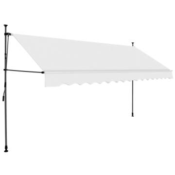 Manual Retractable Awning with LED - 400 cm Cream