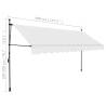 Manual Retractable Awning with LED - 400 cm Cream